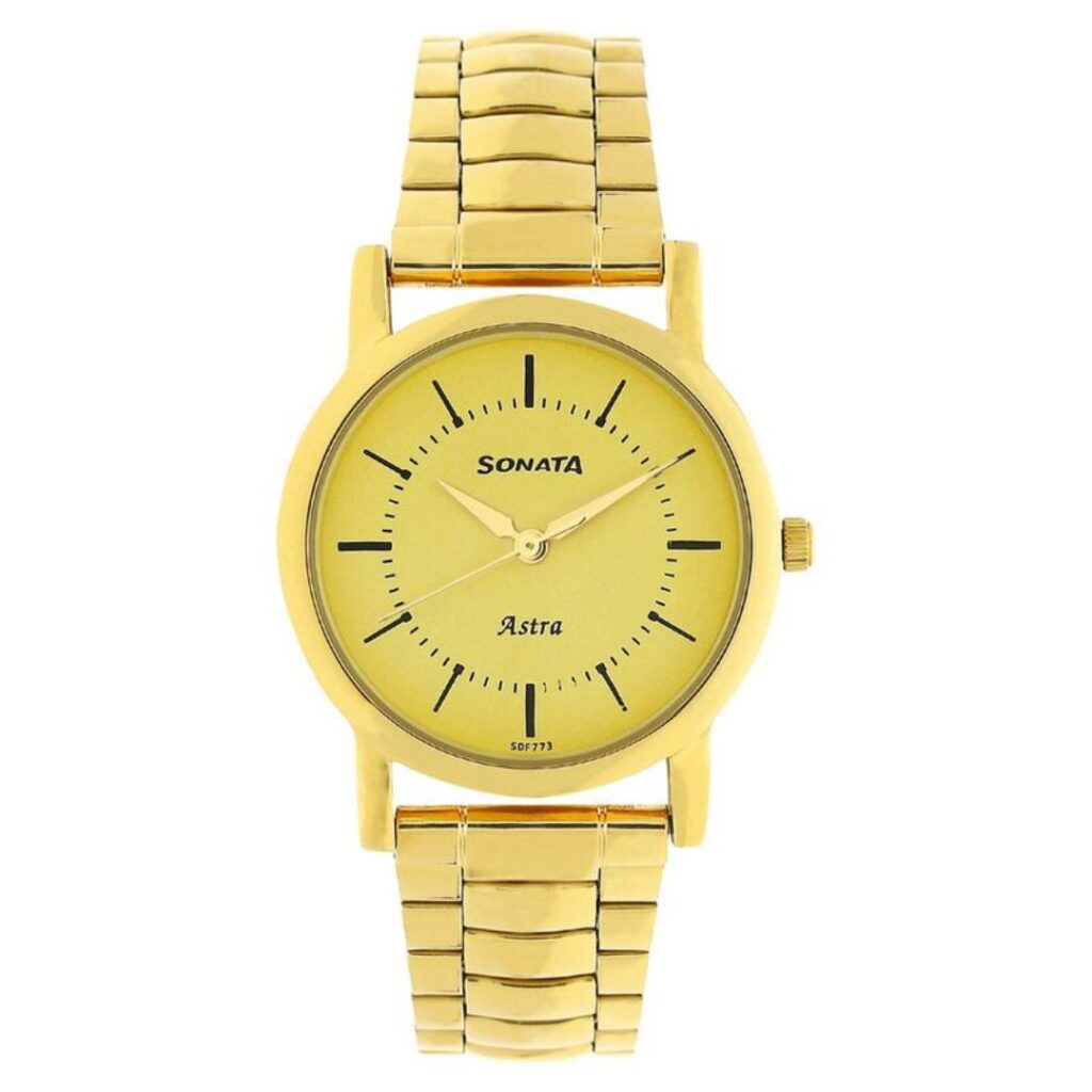 Sonata-mens-golden-watch