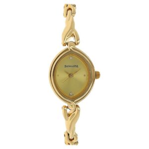 Sonata women golden watch 8109